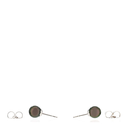 Mikimoto 18K White Gold Black South Sea Pearl 9mm Stud Earrings 3 of 5