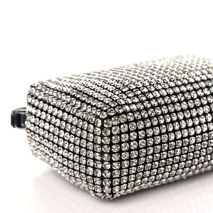 Alexander Wang Mesh Crystal Rhinestone Mini Heiress Pouch Black Silver 5 of 9