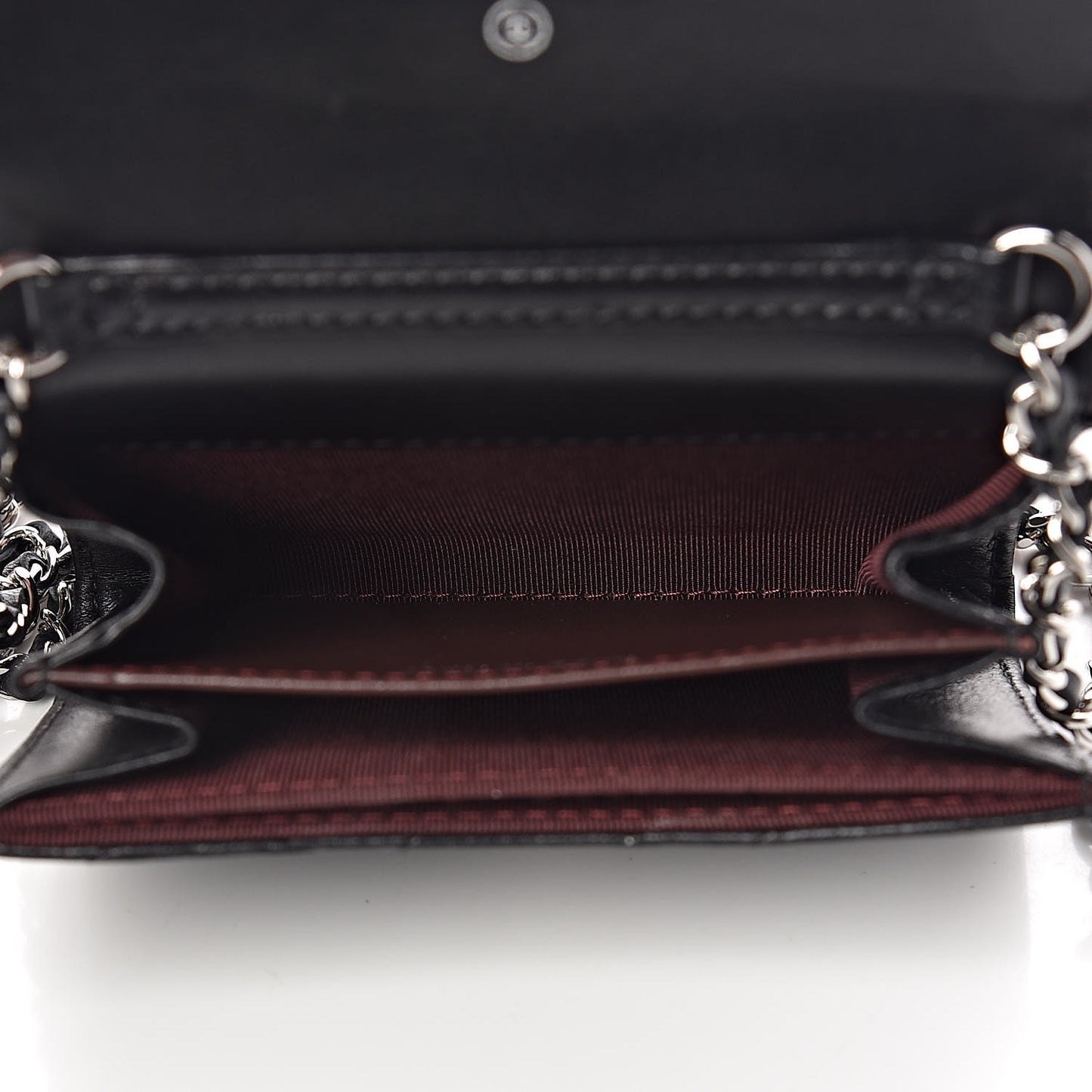 Lambskin Quilted Classic Clutch With Chain Black