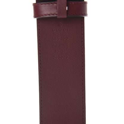 Gucci Calfskin Crystal Double G 40mm Belt 85 34 Vintage Bordeaux 3 of 4