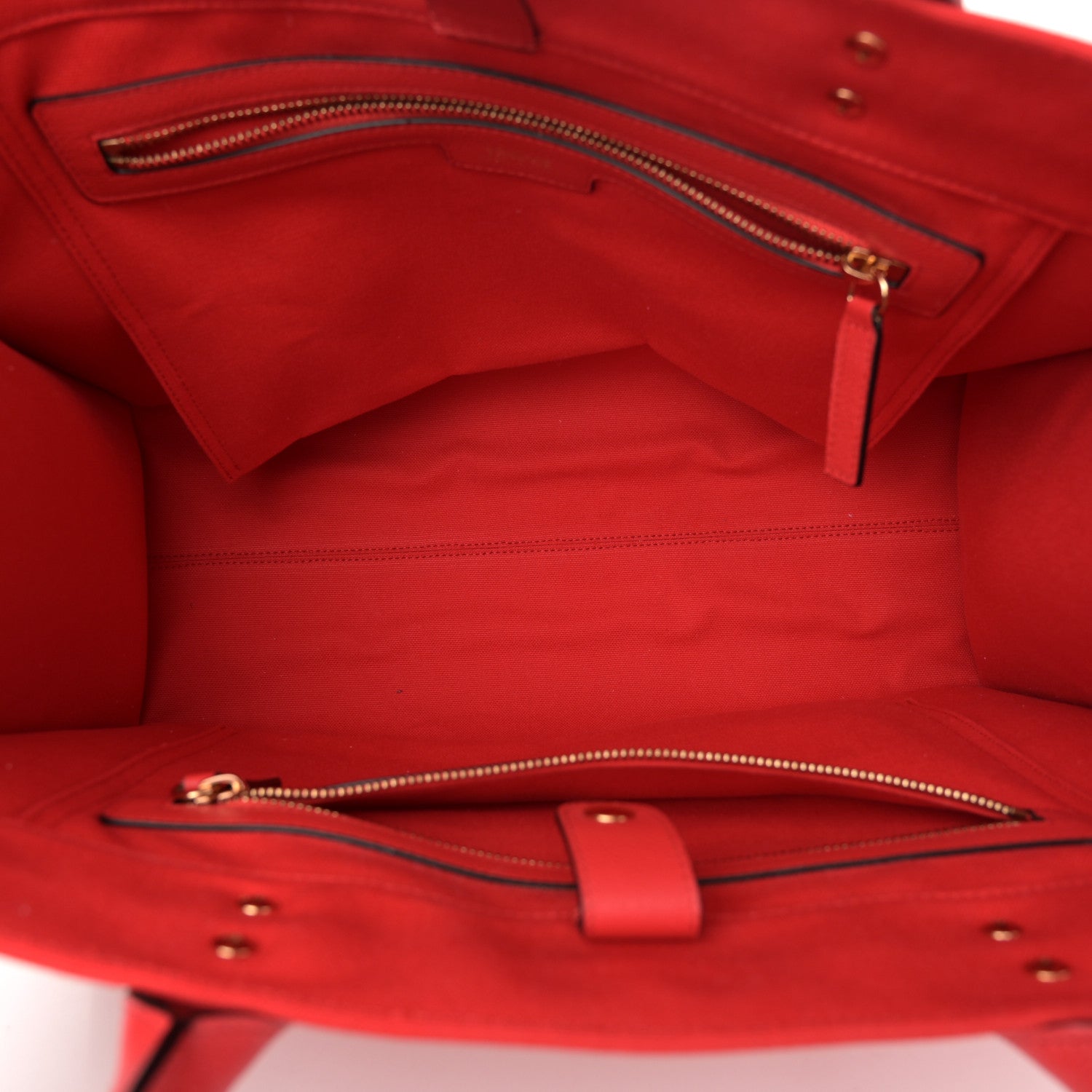 Versace Canvas Calfskin La Medusa Tote Bag Red 5 of 11