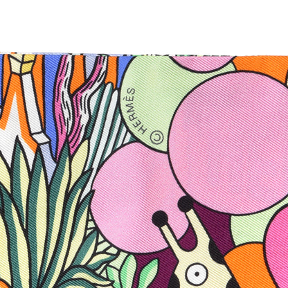 Hermes Silk Le Grand Prix du Faubourg Maxi Twilly Slim Vieux Rose Bordeaux 3 of 4