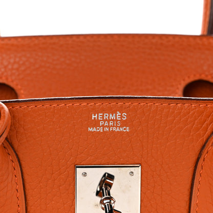 Hermes Taurillon Clemence Birkin 30 Potiron 6 of 12