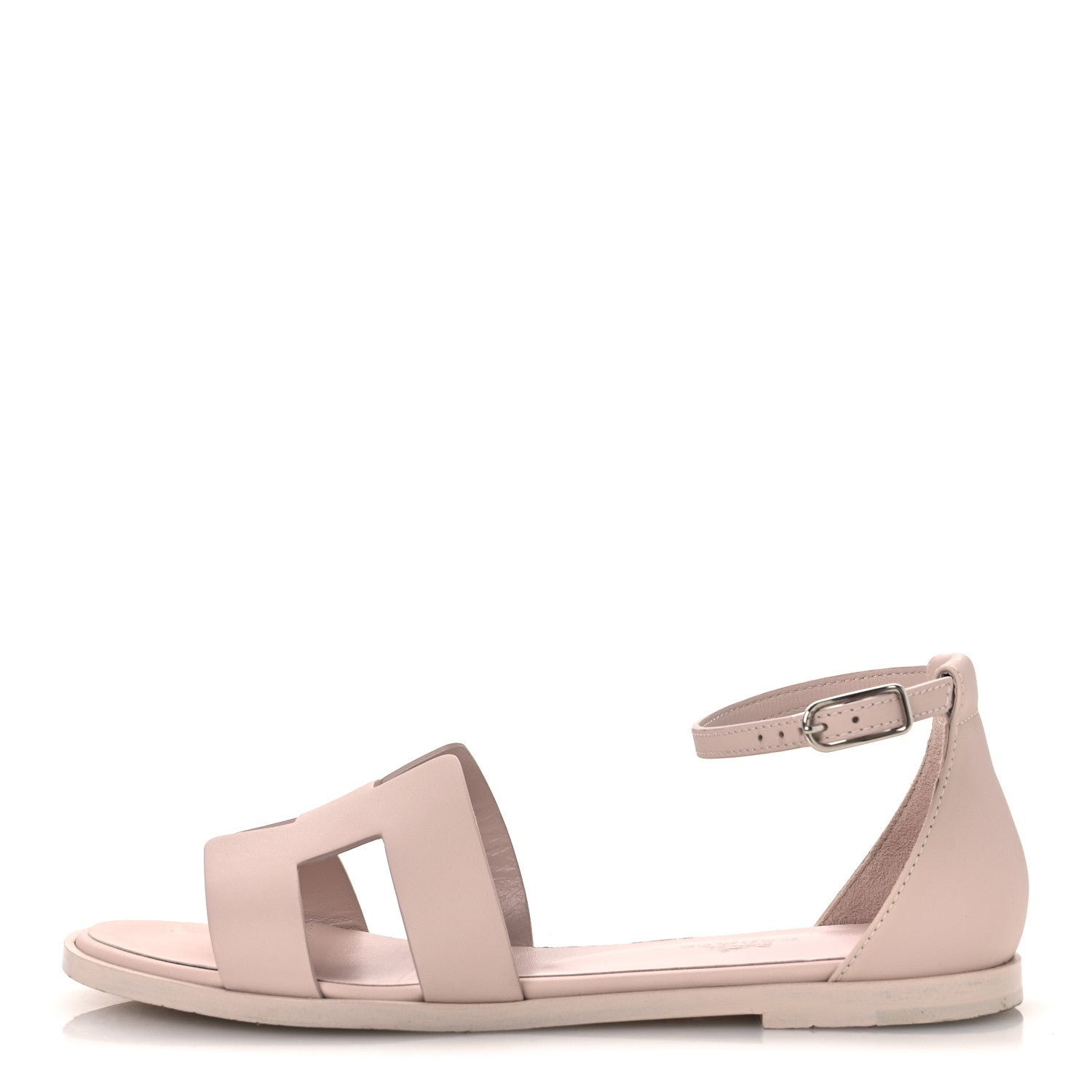 Hermes Calfskin Santorini Sandals 36 Beige Nude 1 of 11