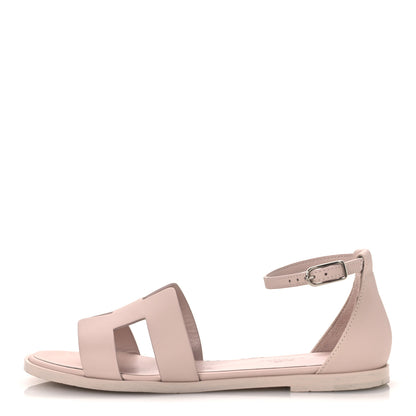 Hermes Calfskin Santorini Sandals 36 Beige Nude 1 of 11