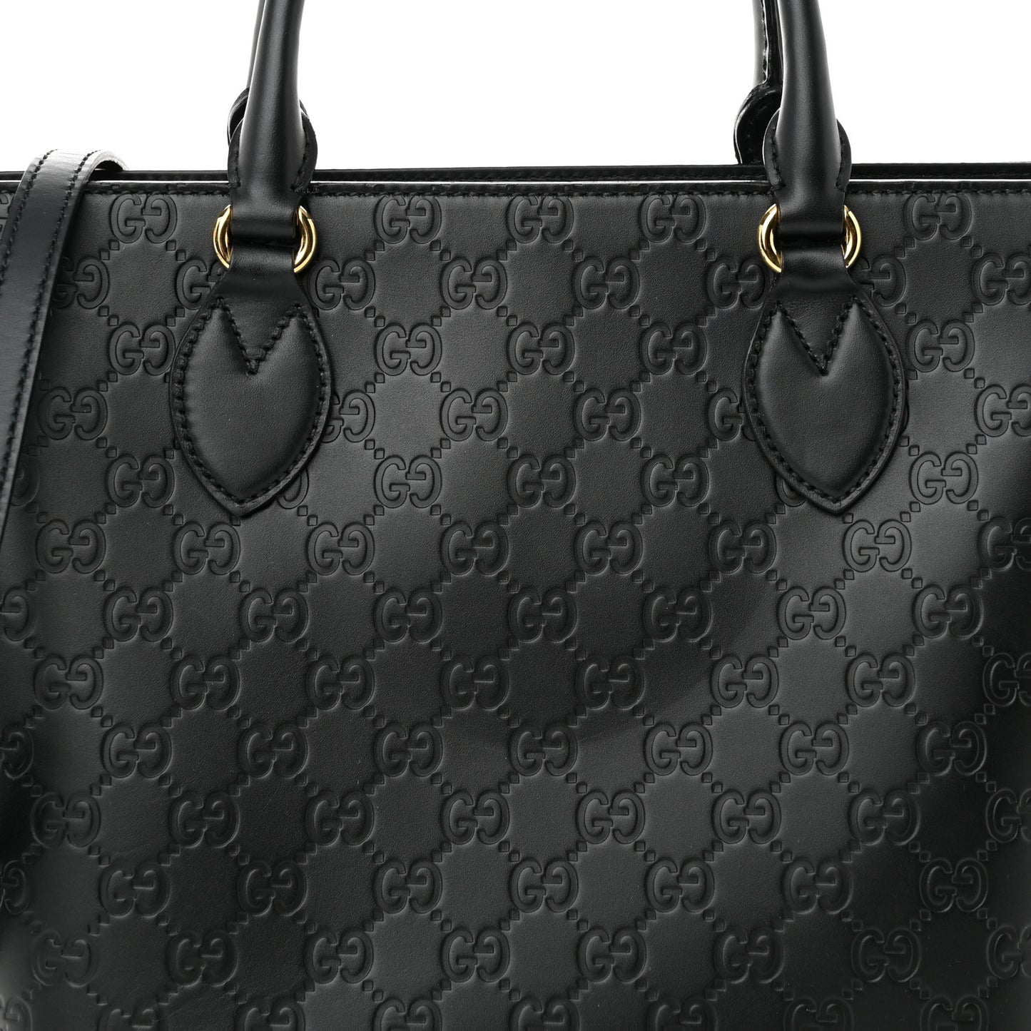 Guccissima Small Zippered Bucket Tote Black