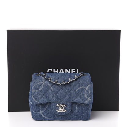 Chanel Denim CC Quilted Mini Square Flap Blue 11 of 11