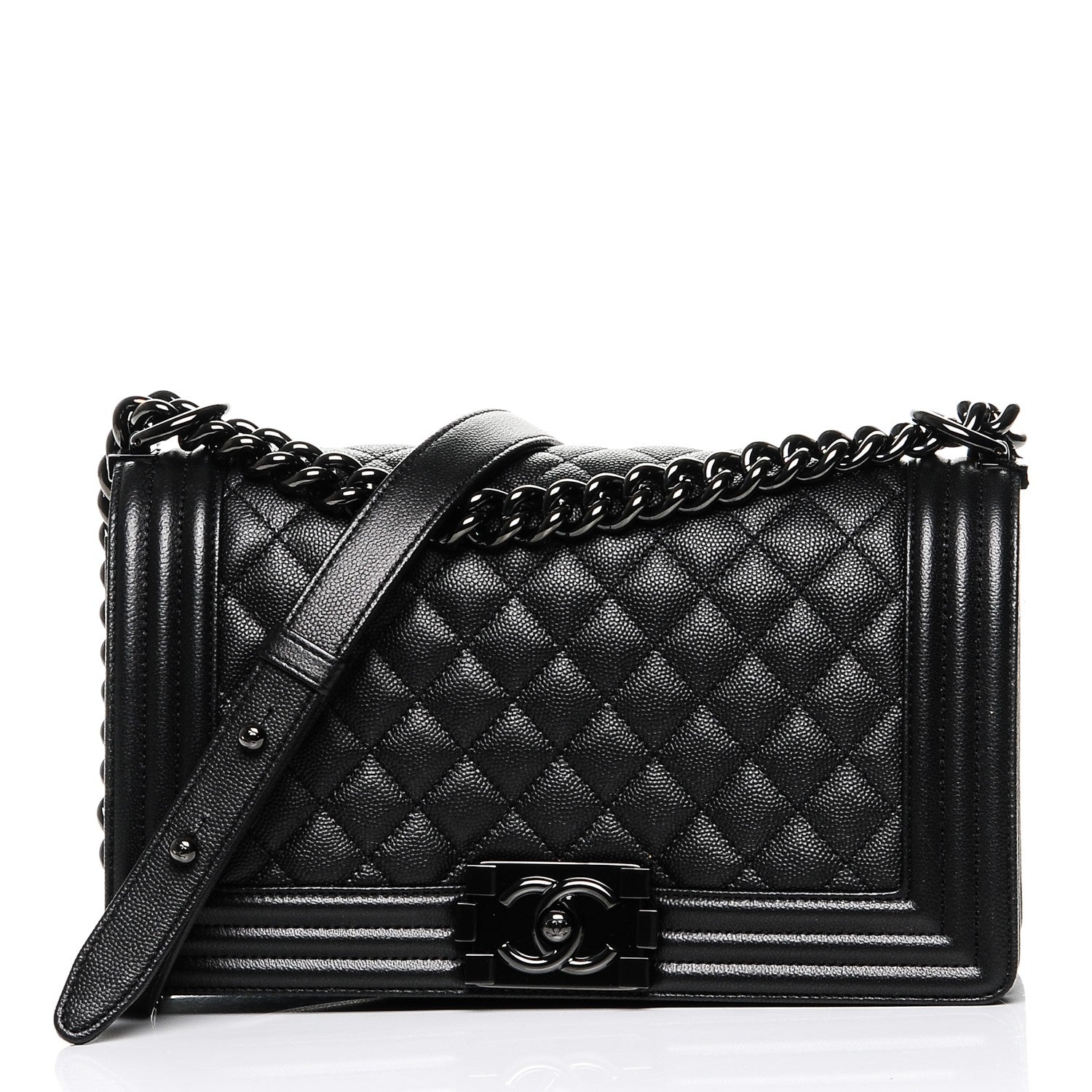 Chanel Caviar Quilted Medium Boy Flap So Black 1 of 7