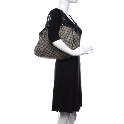 Gucci Monogram Medium Sukey Tote Navy 2 of 10