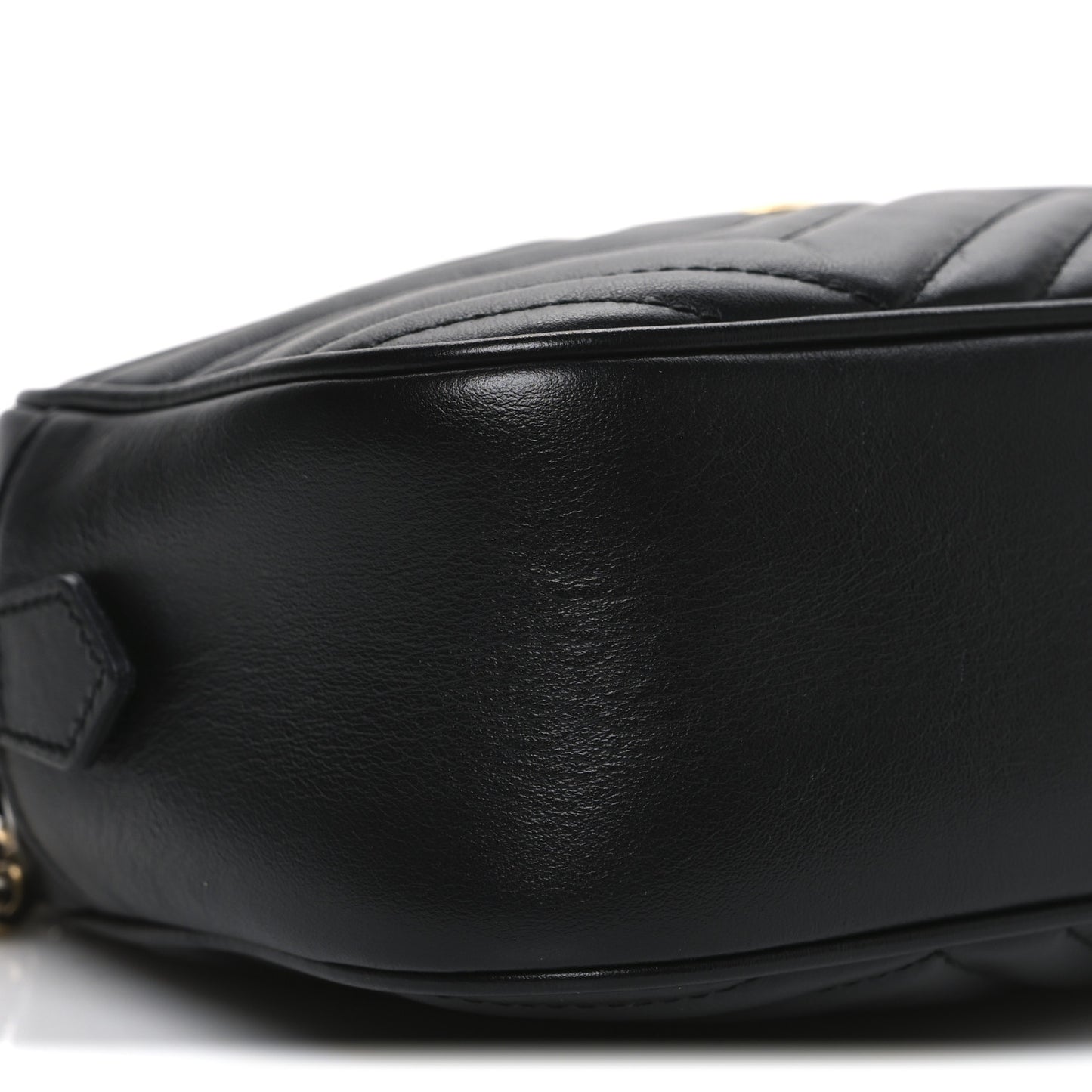 Calfskin Matelasse Small GG Marmont Chain Shoulder Bag Black