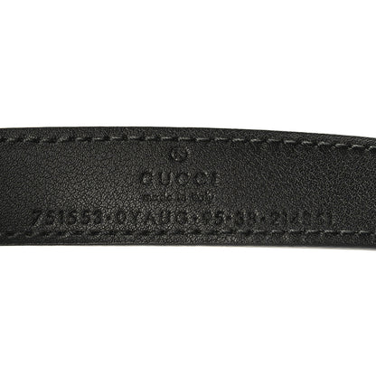 Gucci Calfskin Crystal Double G 20mm Belt 95 38 Black 3 of 6