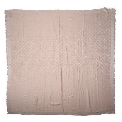 Louis Vuitton Wool Silk Monogram Shawl Natural 3 of 5