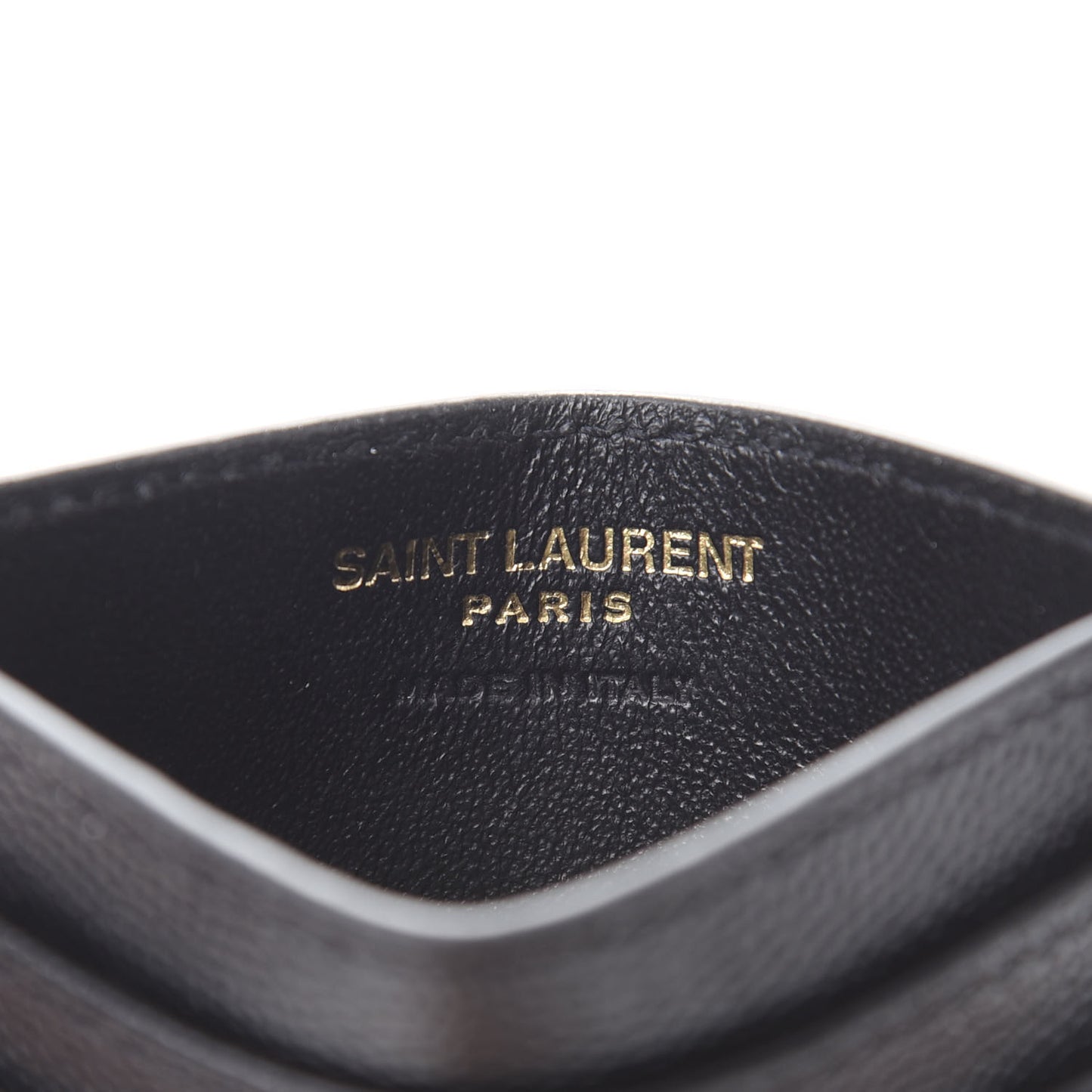 Grain De Poudre Matelasse Chevron Monogram Credit Card Case Black