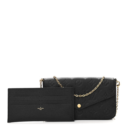 Louis Vuitton Empreinte Pochette Felicie Chain Wallet Black 1 of 11