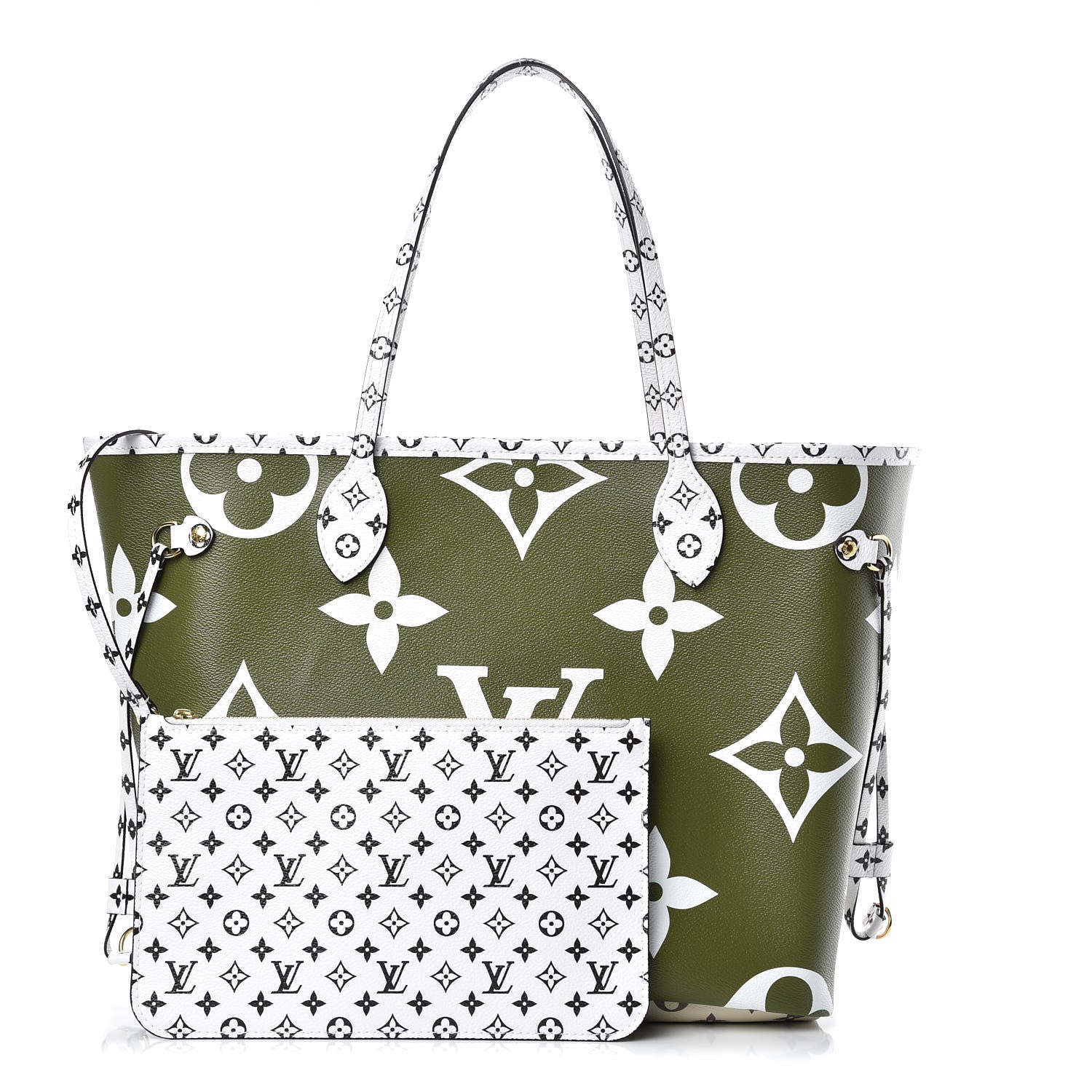Louis Vuitton Monogram Giant Neverfull MM Kaki 1 of 8