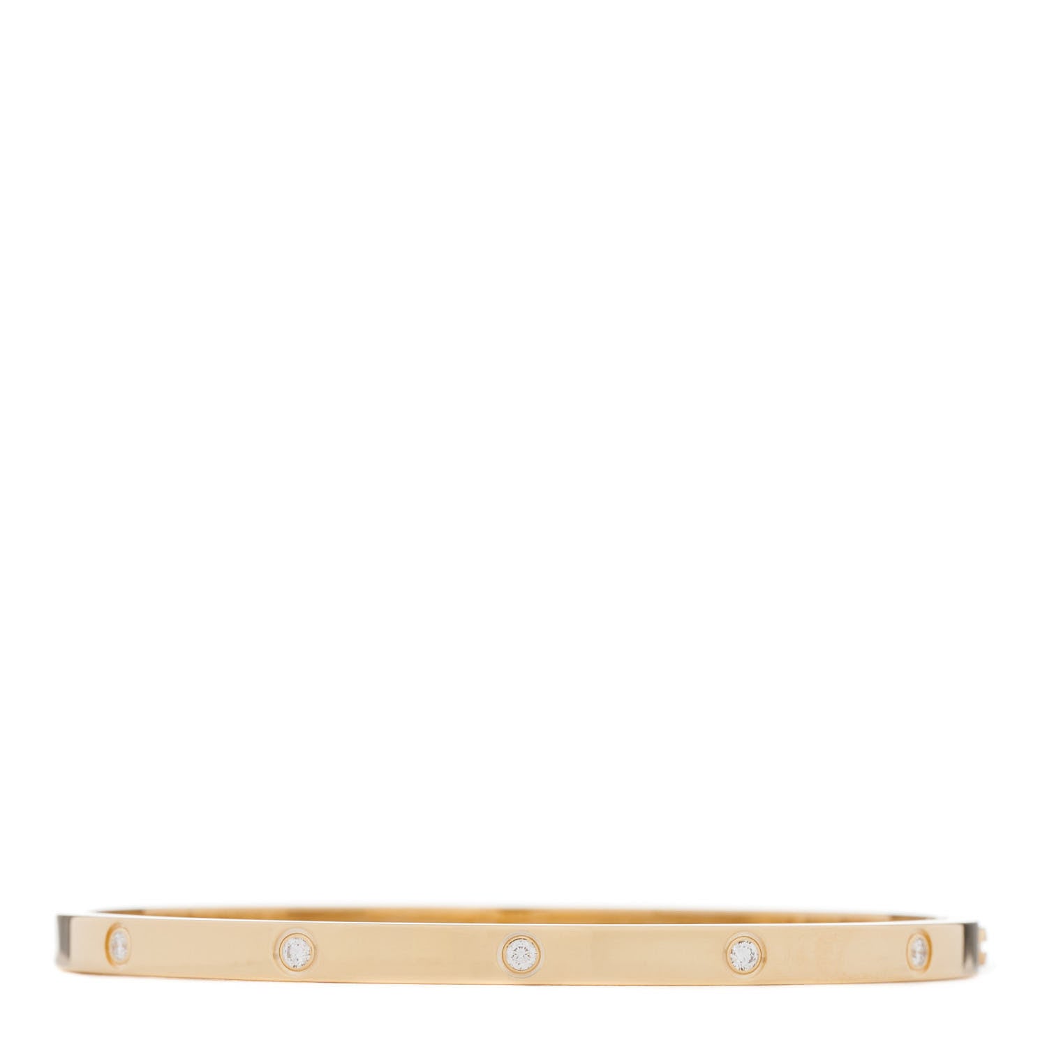 Cartier 18K Yellow Gold 10 Diamond Small LOVE Bracelet 16 1 of 5