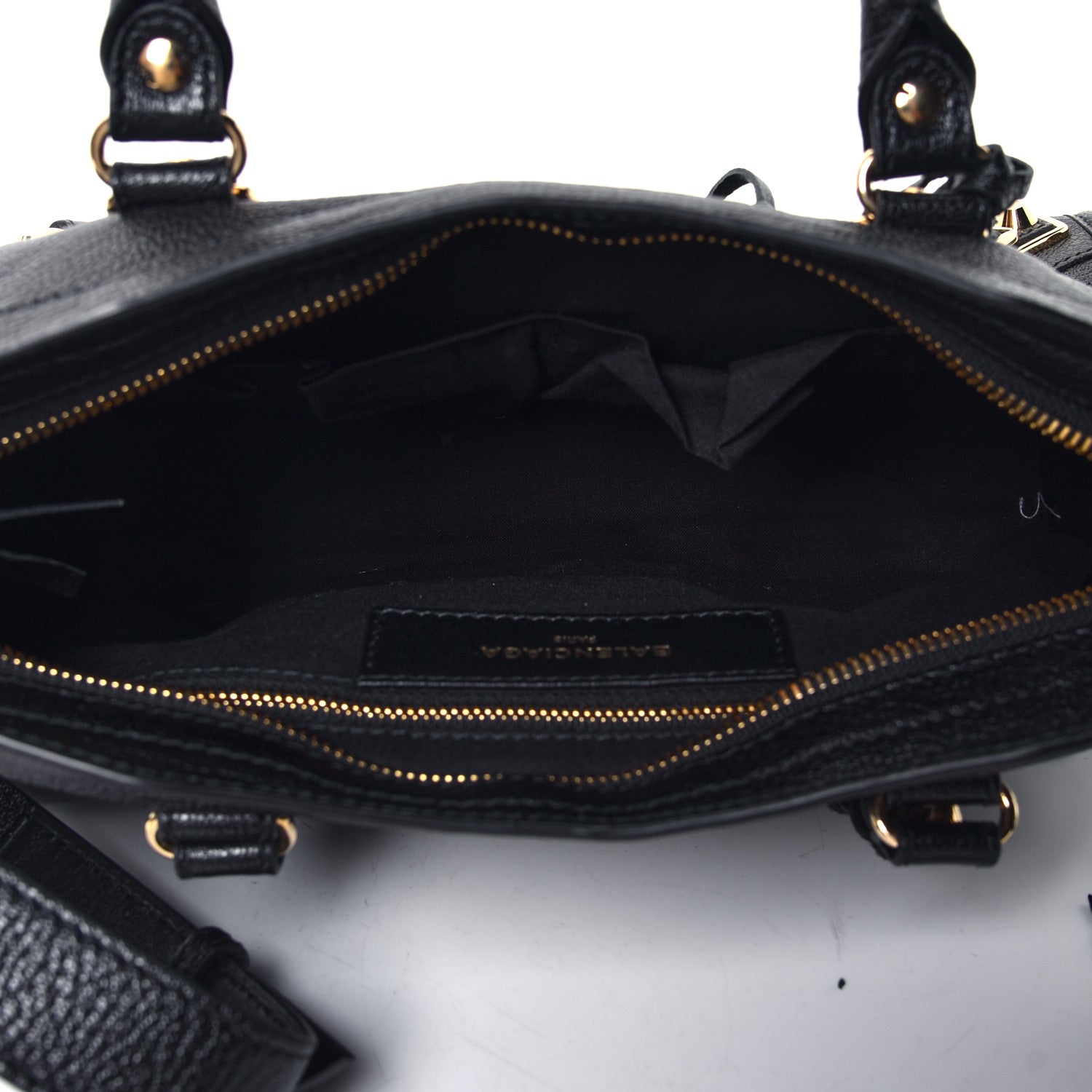Balenciaga Chevre Gold Metallic Edge Hardware S City Black 4 of 4