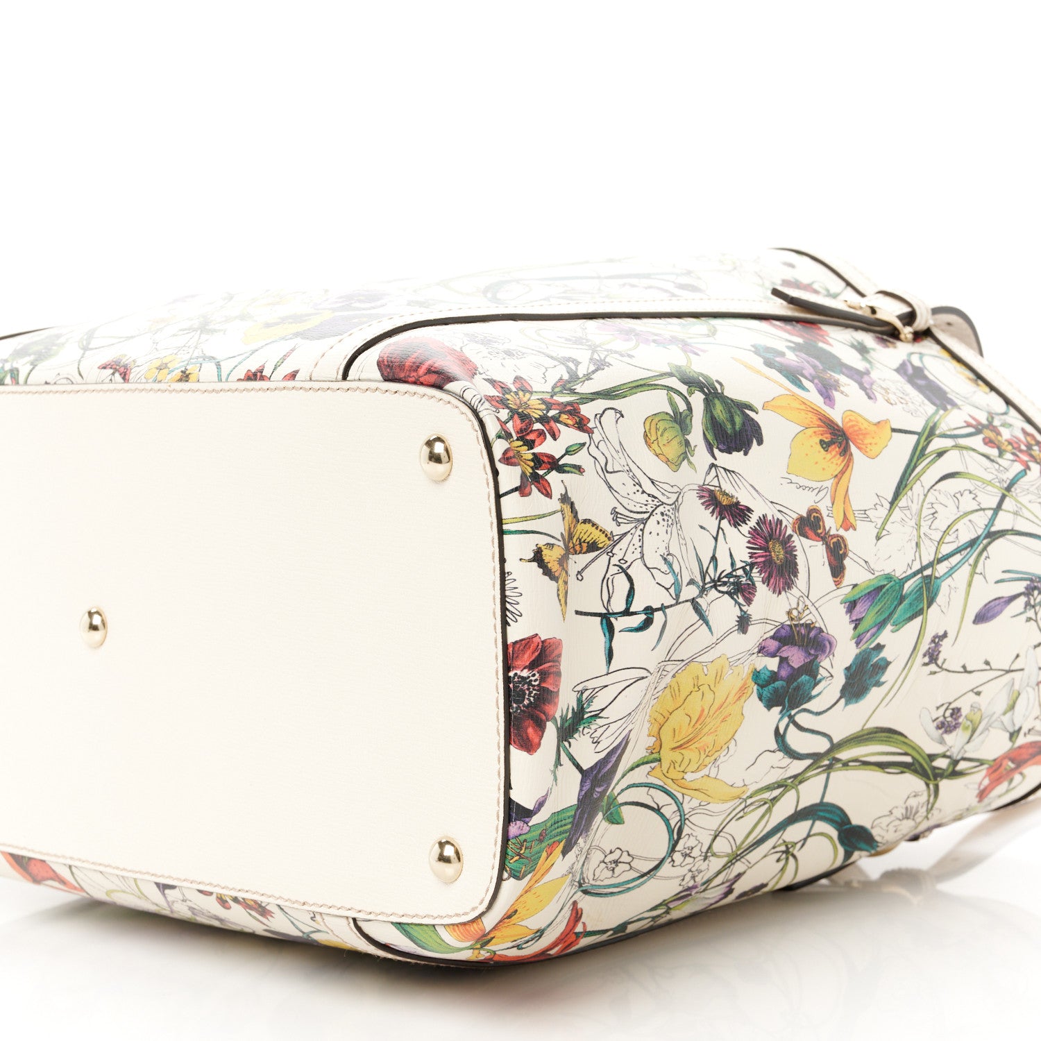 Gucci Calfskin Flora Infinity Medium Nice Tote Off White 11 of 11