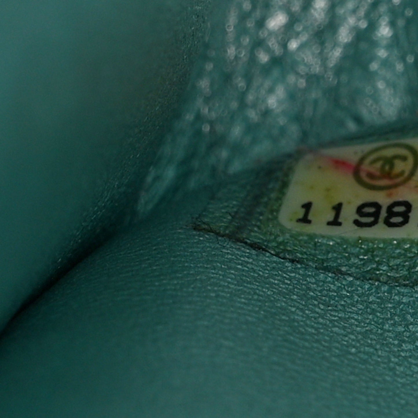 Metallic Lambskin PVC Star Medium Single Flap Blue Black