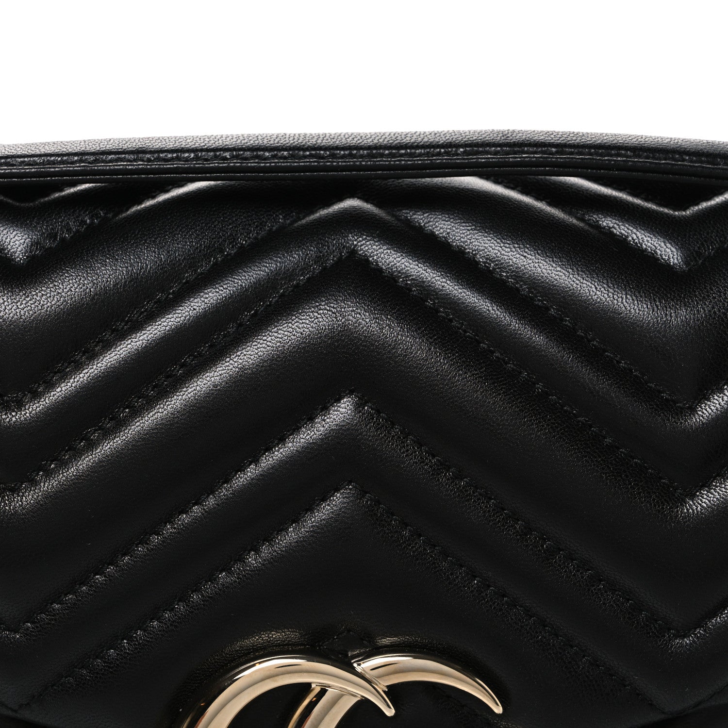 Gucci Lambskin Matelasse Large GG Marmont Shoulder Bag Black 8 of 10