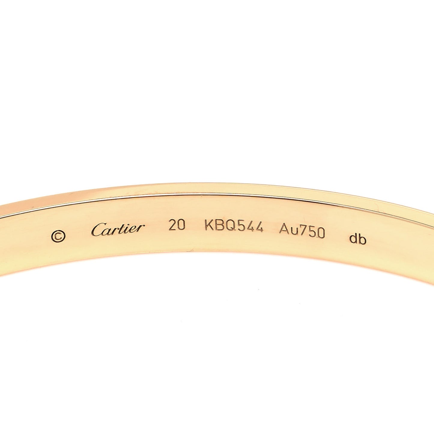 18K Yellow Gold LOVE Bracelet 20