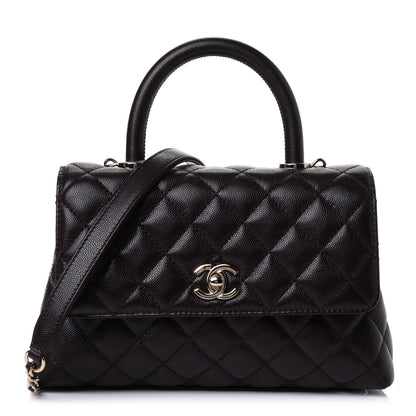 Chanel Caviar Quilted Mini Coco Handle Flap Dark Brown 1 of 4
