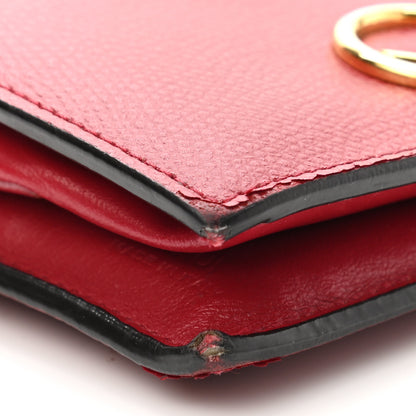 Fendi Vitello Cruise F is Fendi Compact Bi-Fold Wallet Red 9 of 13
