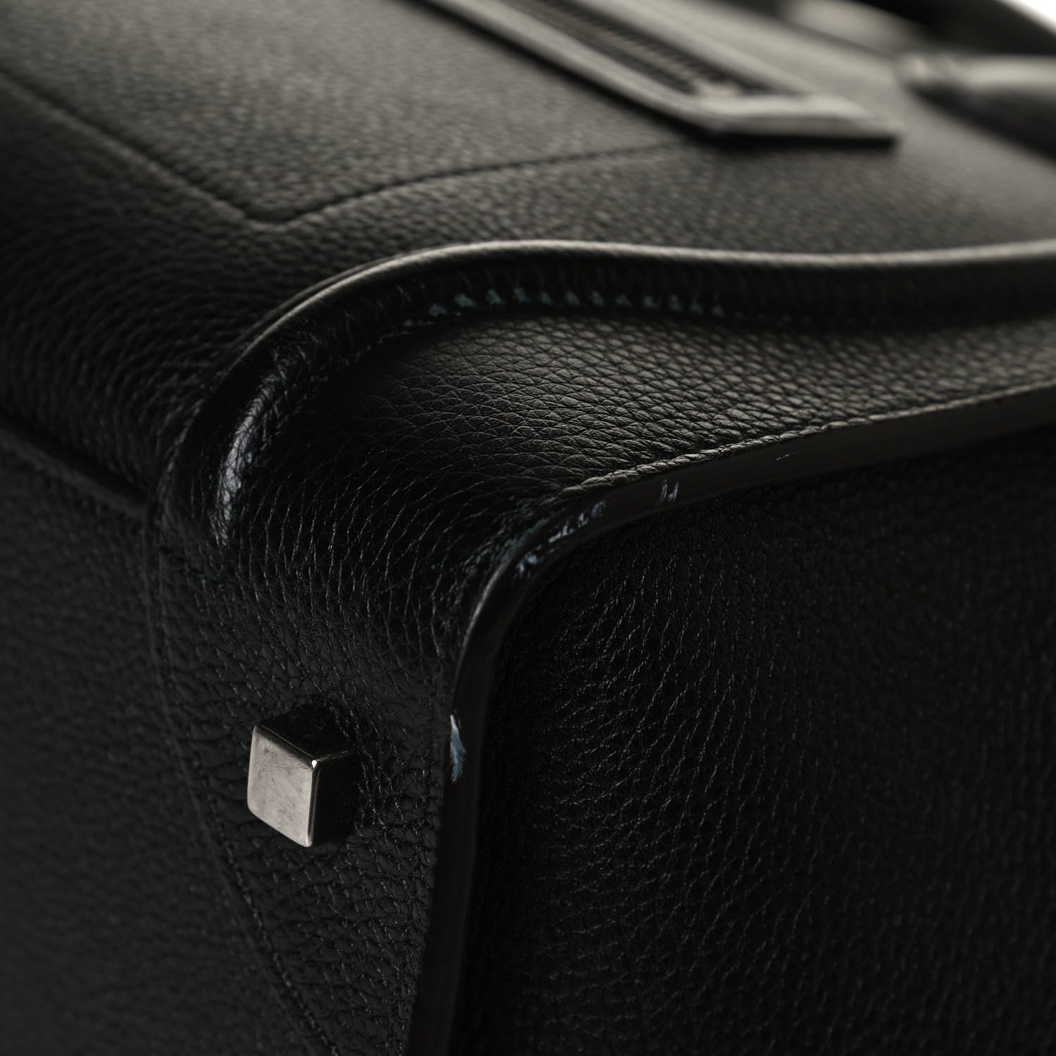 Celine Drummed Calfskin Mini Luggage Black 7 of 14