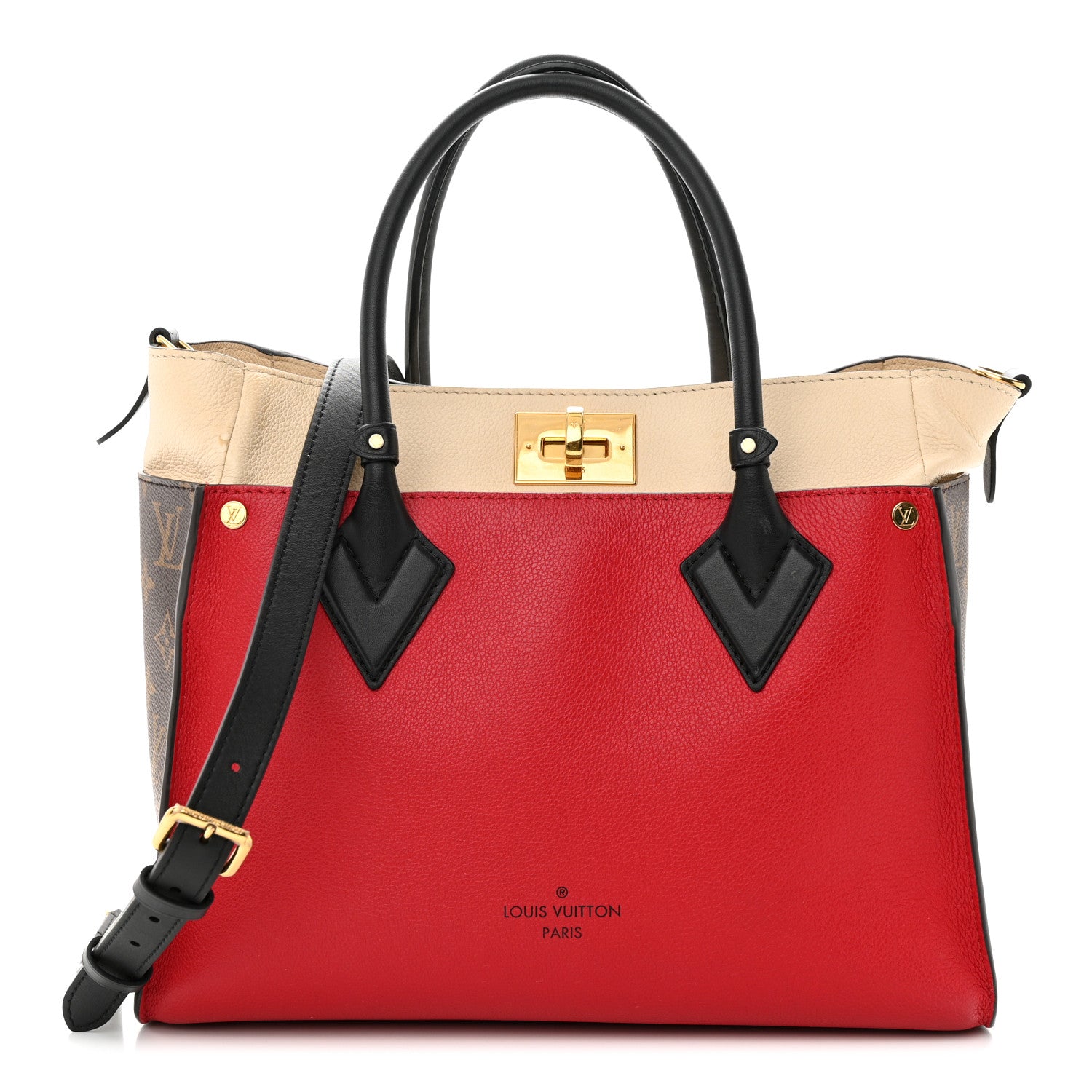Louis Vuitton Calfskin Monogram On My Side Pirate Red 1 of 10