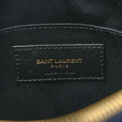 Saint Laurent Velvet Matelasse Monogram Lou Camera Bag Navy 6 of 10