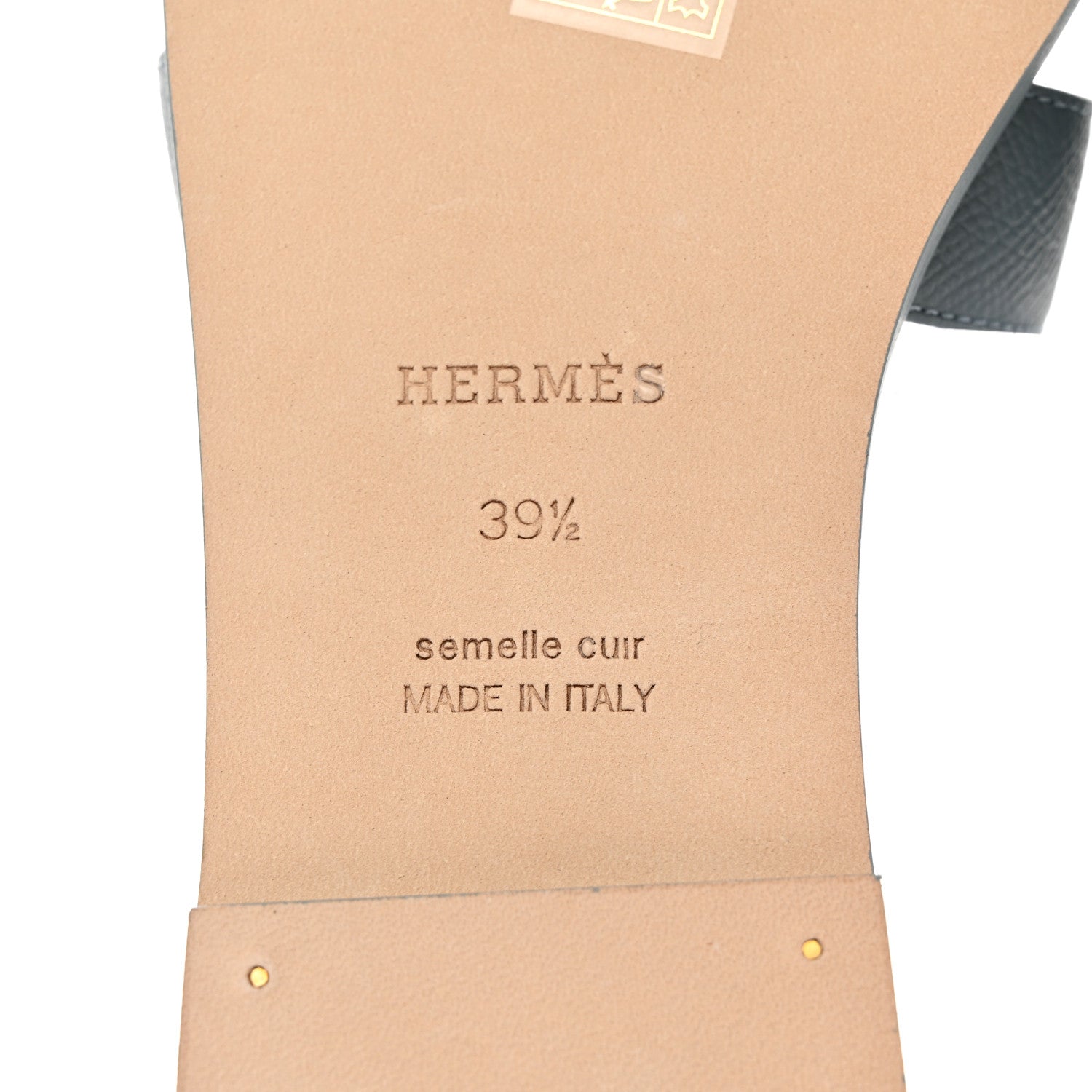 Hermes Epsom Oran Sandals 39.5 Gris Antarctique 8 of 9