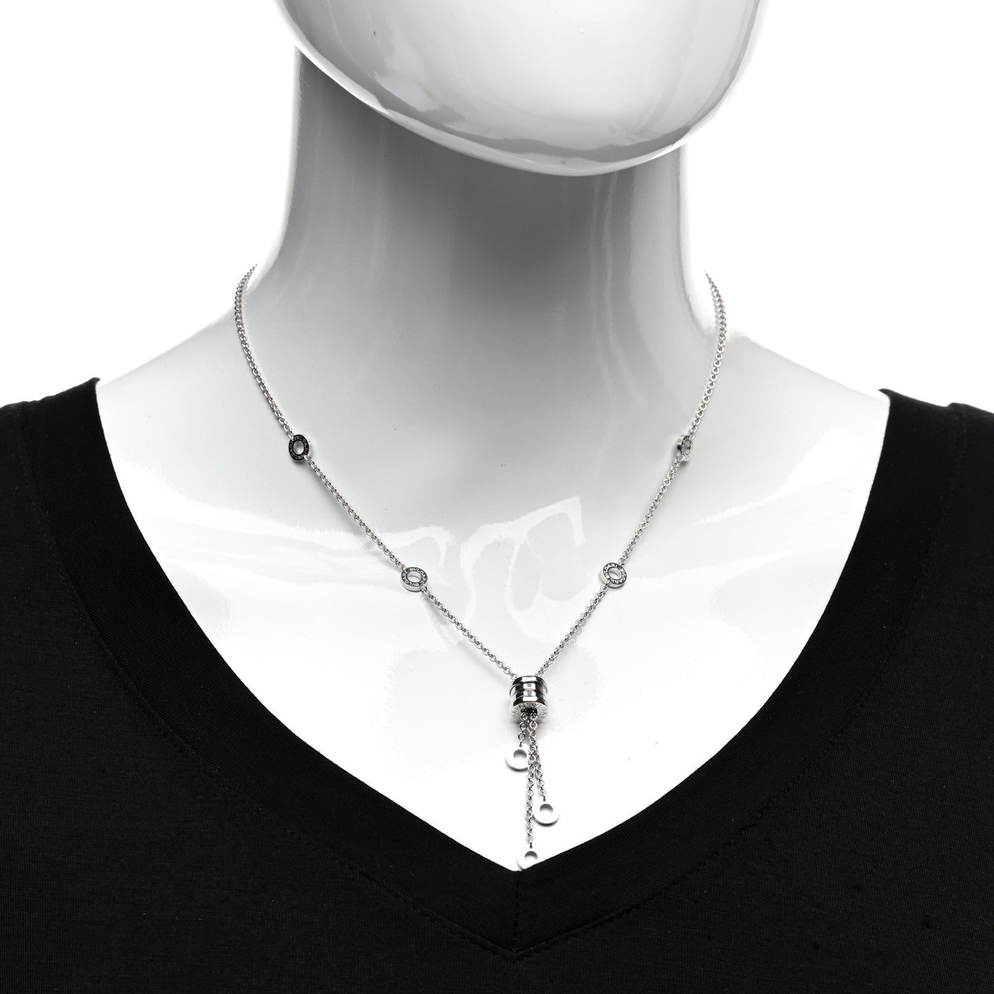 18K White Gold B.Zero1 Lavalier Necklace