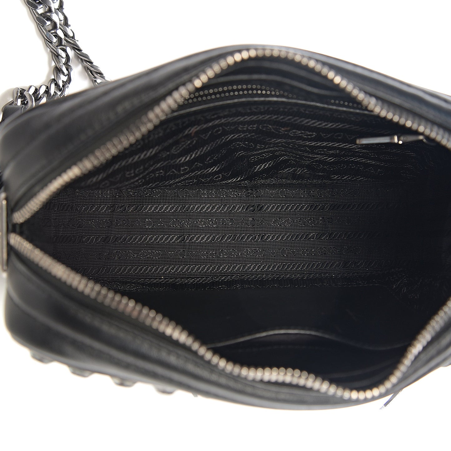 Nappa Impunture Diagramme Embellished Crossbody Bag Black
