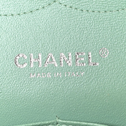 Chanel Patent Calfskin Quilted Jumbo Double Flap Green 6 of 11