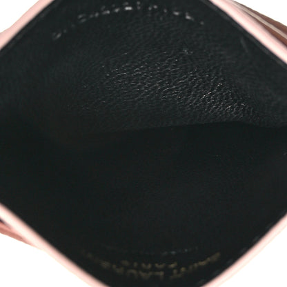 Saint Laurent Grain De Poudre Matelasse Chevron Monogram Credit Card Case Pale Pink 5 of 8