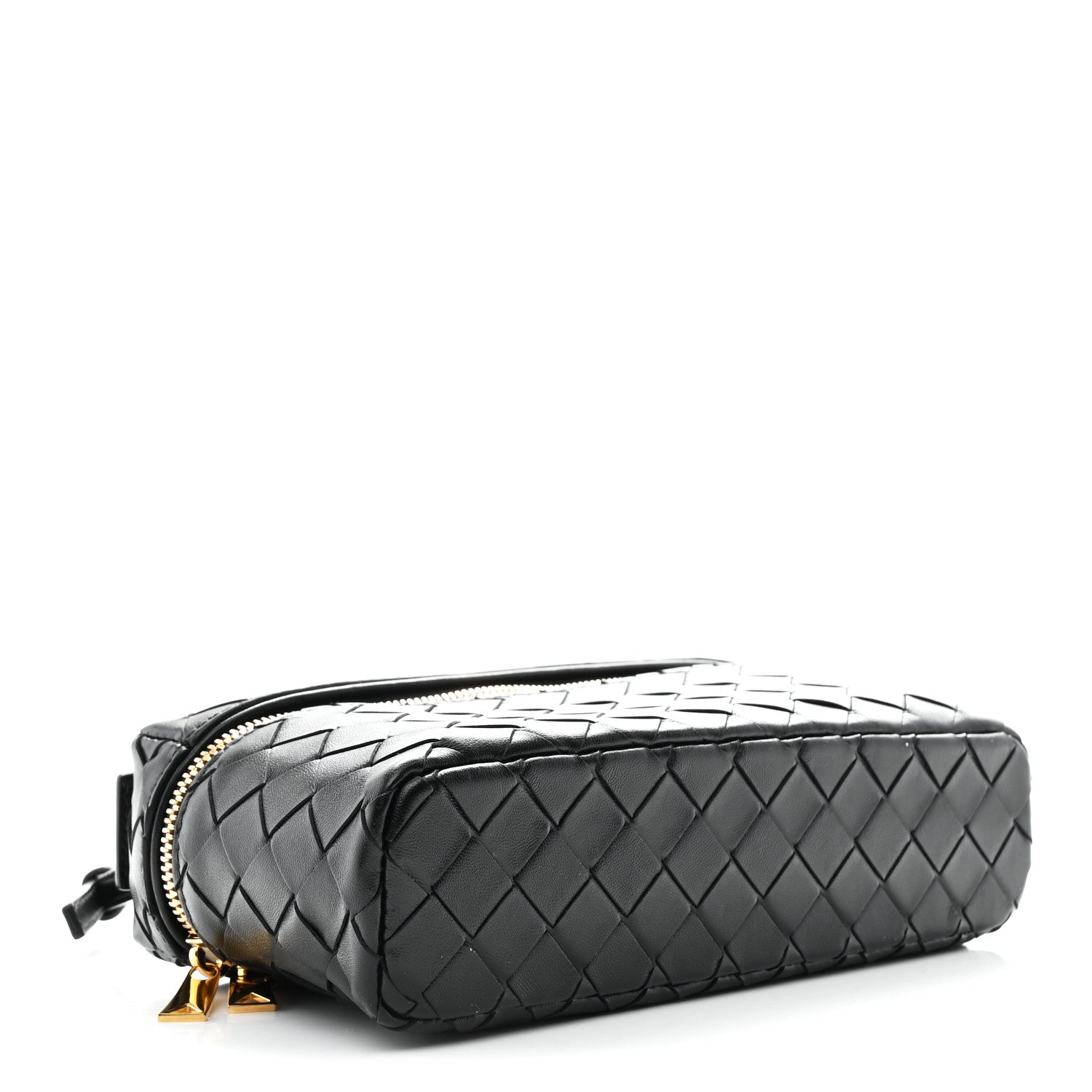 Bottega Veneta Calfskin Intrecciato Bang Bang Vanity Case Black