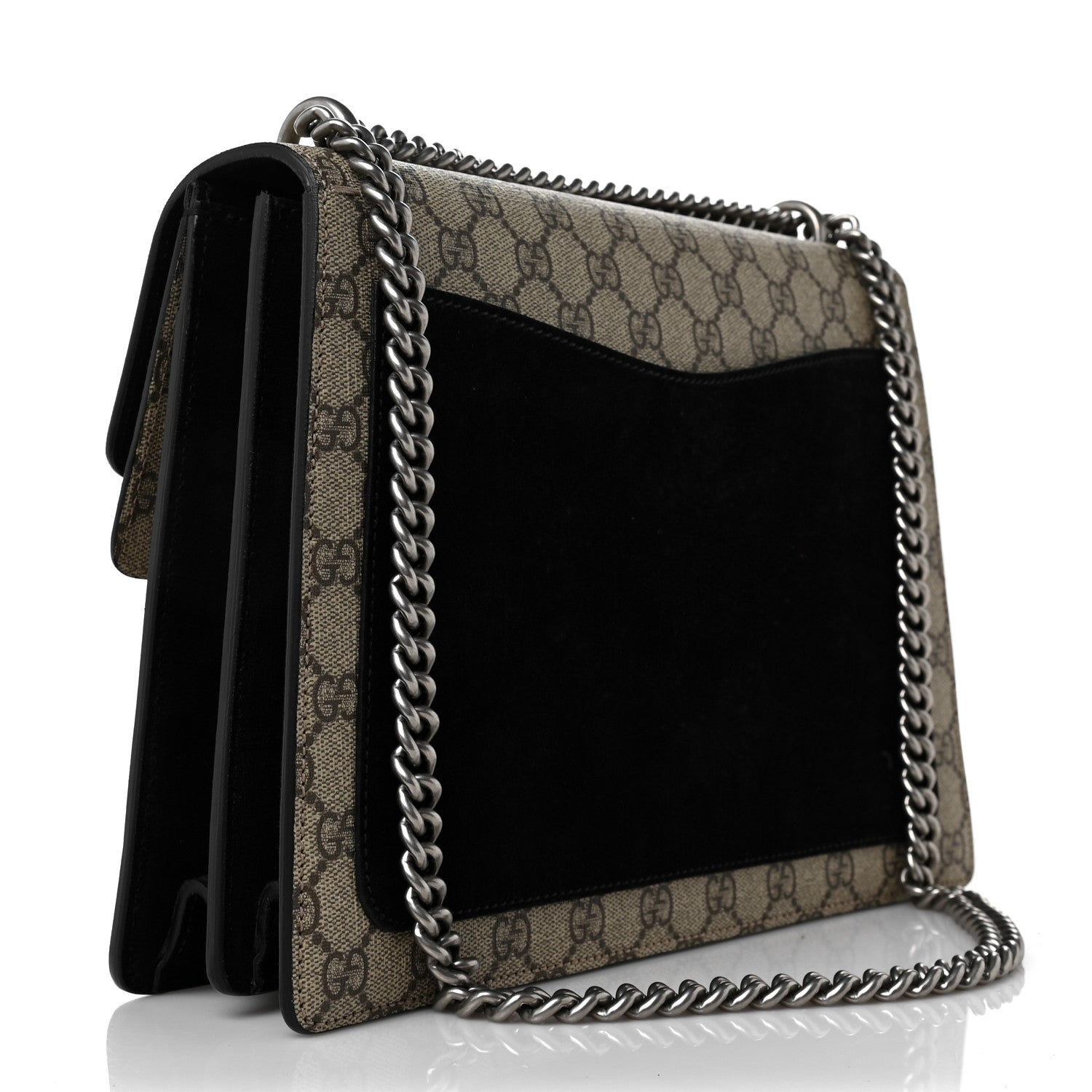 Gucci GG Supreme Monogram Medium Dionysus Shoulder Bag Black 4 of 11