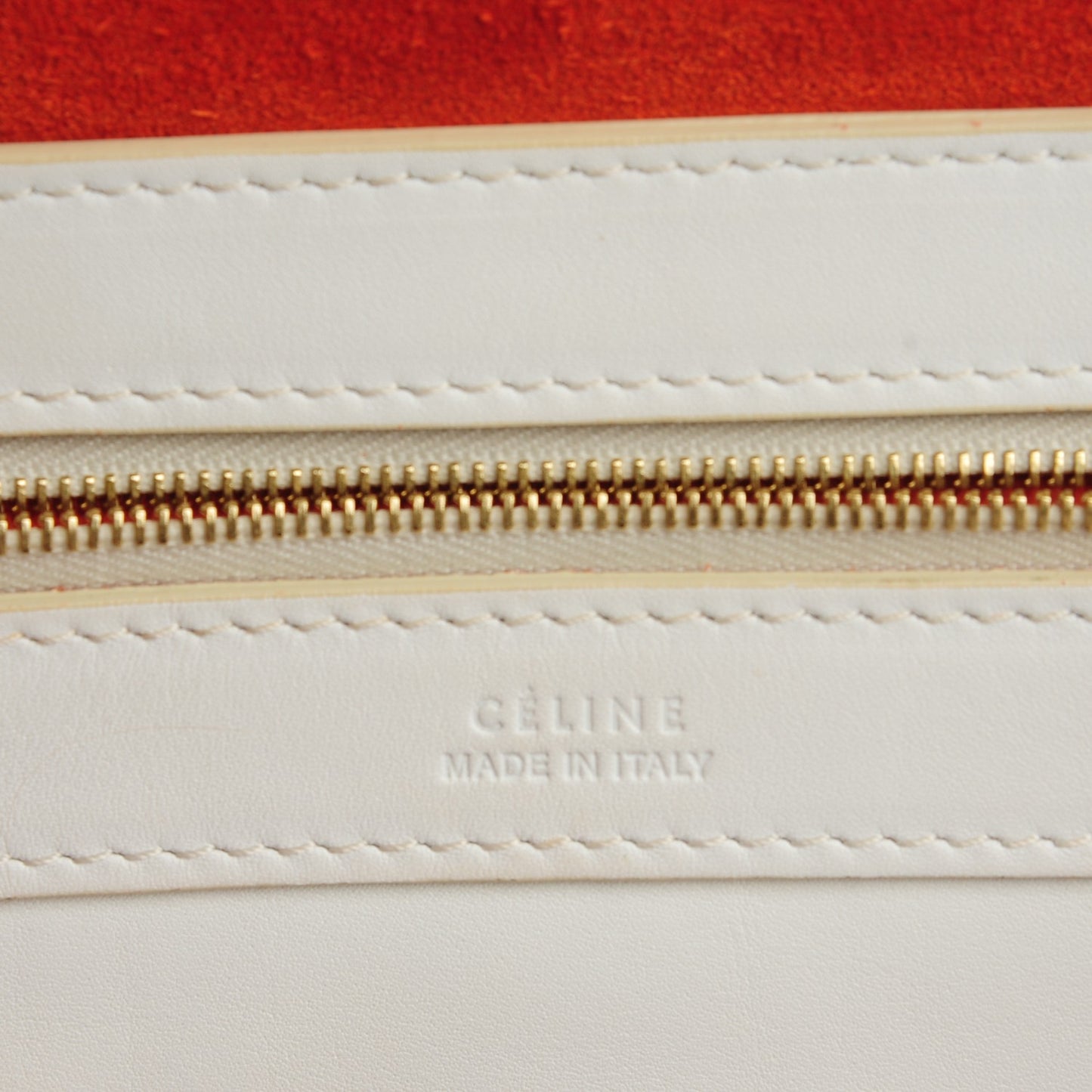 Calfskin Suede Large Phantom Luggage Bi-Cabas White