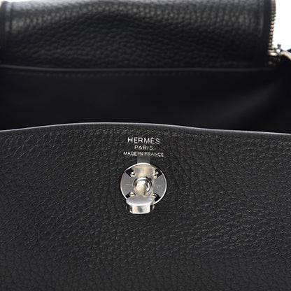 Hermes Taurillon Clemence Mini Lindy 20 Black 6 of 10