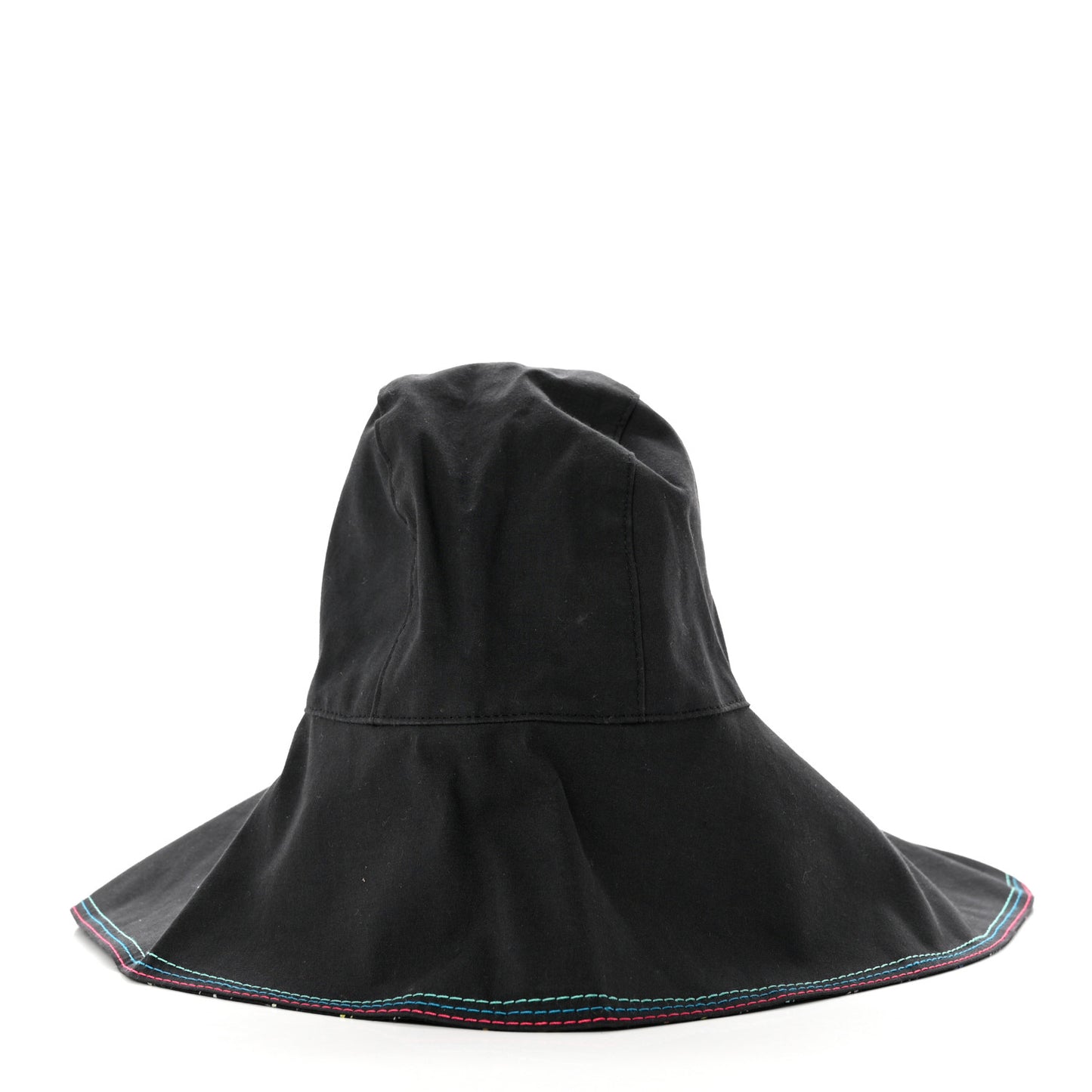Cotton Monogram Multicolor Printed Reversible Hiker Hat Black