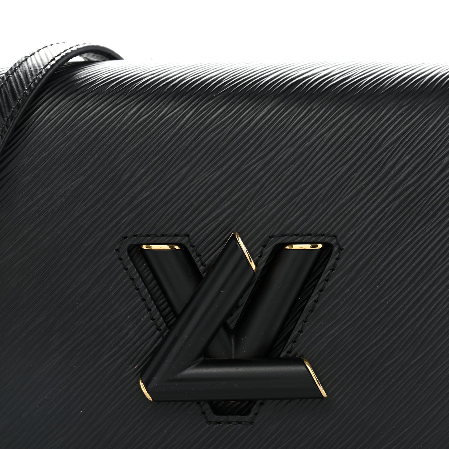 Epi Twist Shoulder Bag MM Matte Black Gold