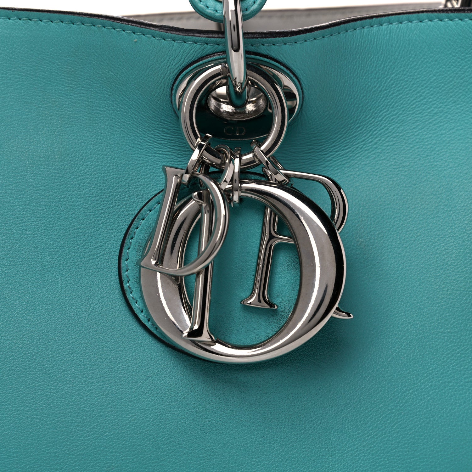 Christian Dior Smooth Calfskin Medium Diorissimo Tote Blue 21 of 25