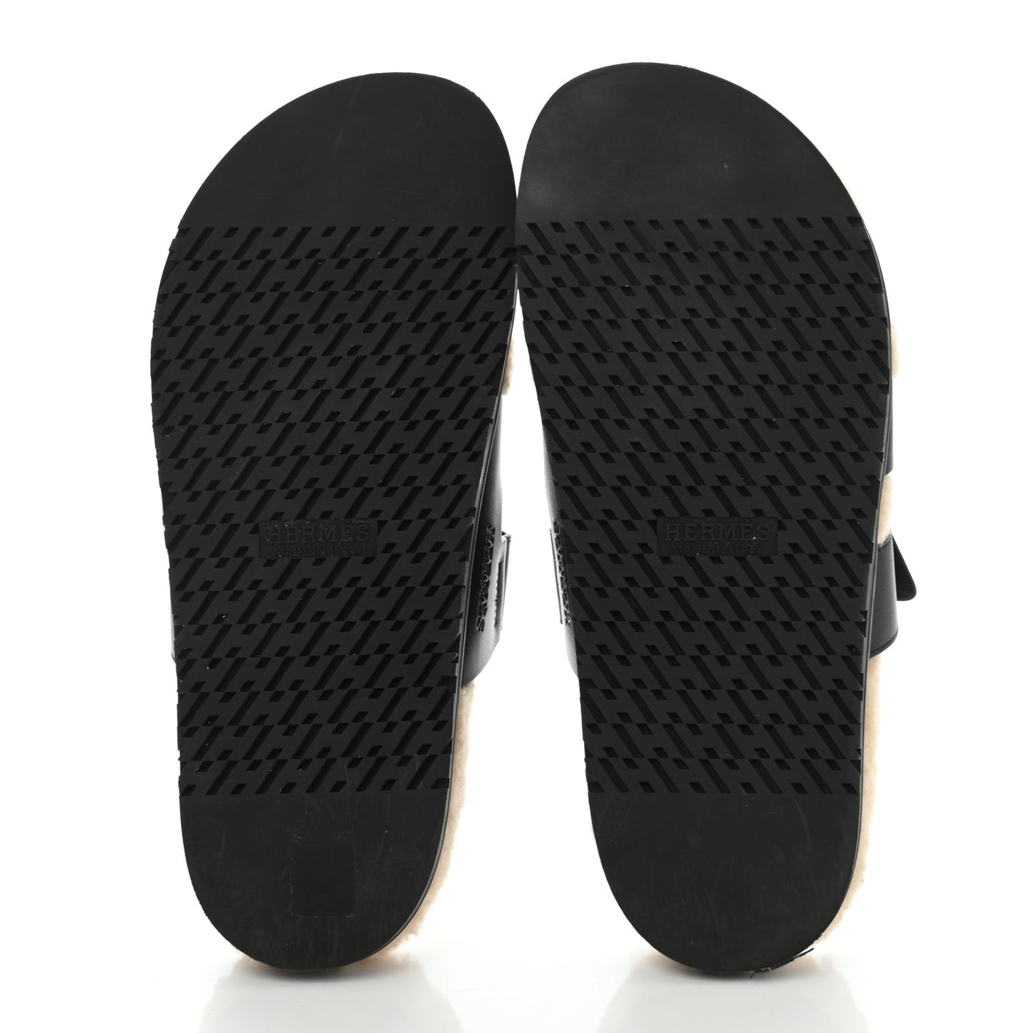 Veau Indios Woolskin Mens Chypre Sandals 42 Black Ecru