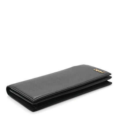 Saint Laurent Calfskin Tiny Monogram Cassandre Wallet Black 4 of 6