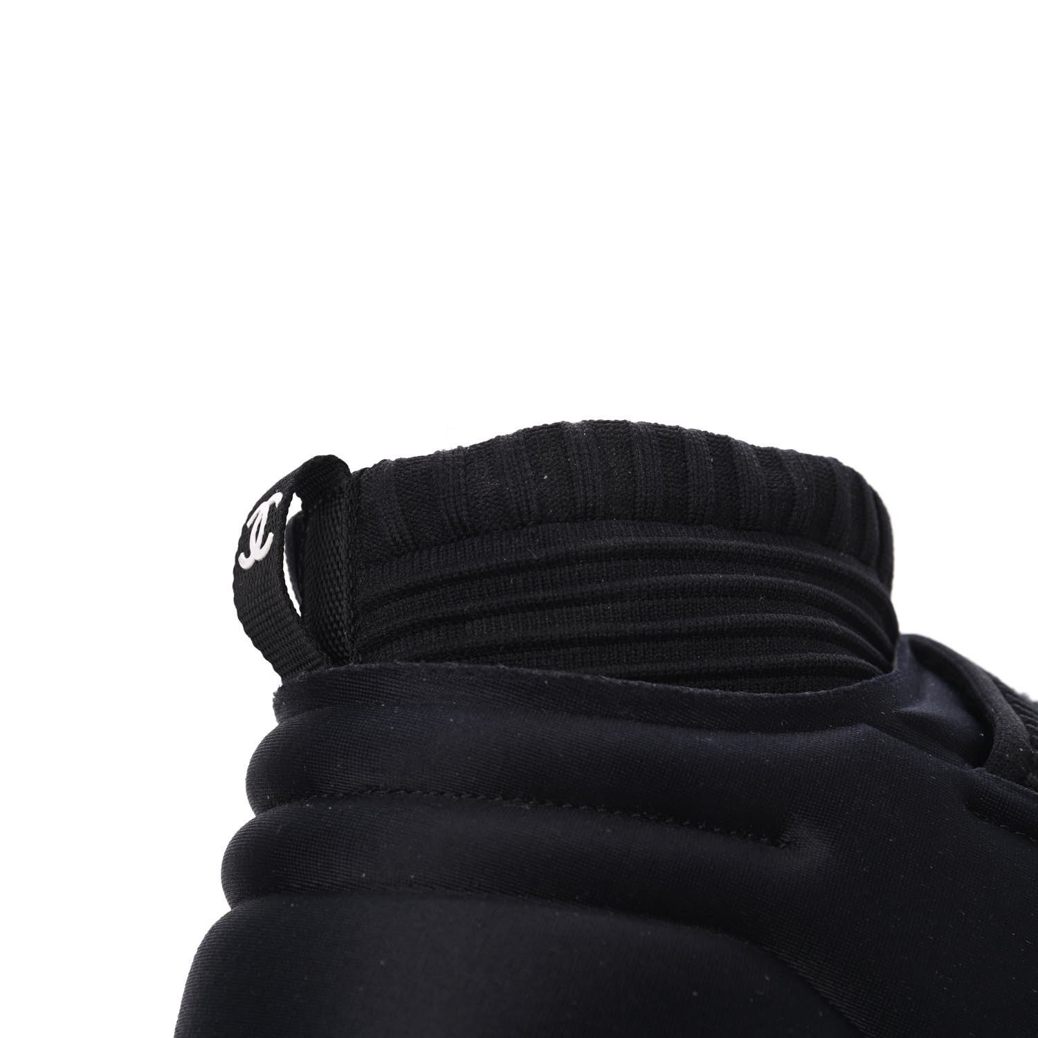 Chanel Stretch Fabric CC Sneakers 39 Black 7 of 14