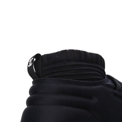 Chanel Stretch Fabric CC Sneakers 39 Black 7 of 14