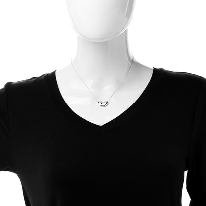 Tiffany Sterling Silver 18mm Elsa Peretti Bean Pendant Necklace 2 of 6