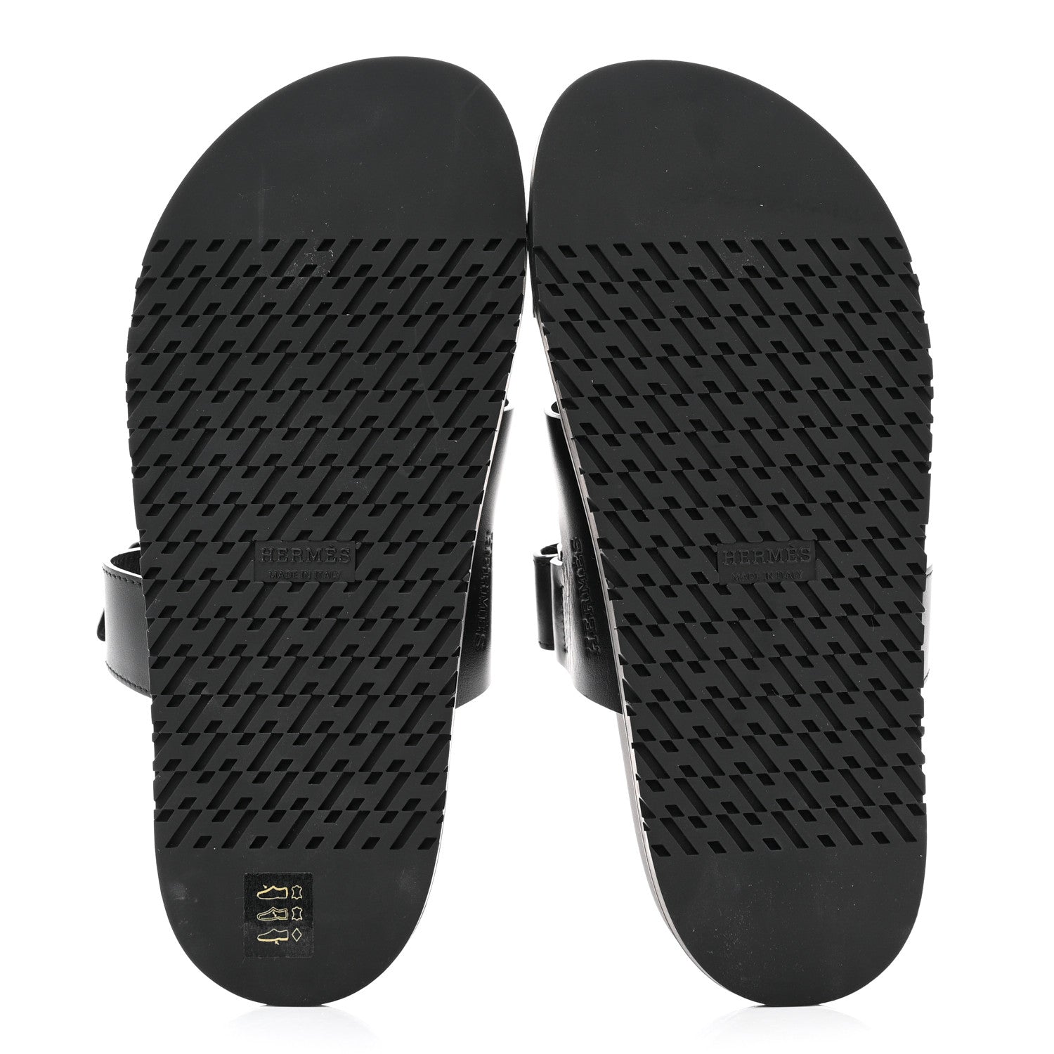 Hermes Calfskin Womens Chypre Sandals 38 Black 5 of 8
