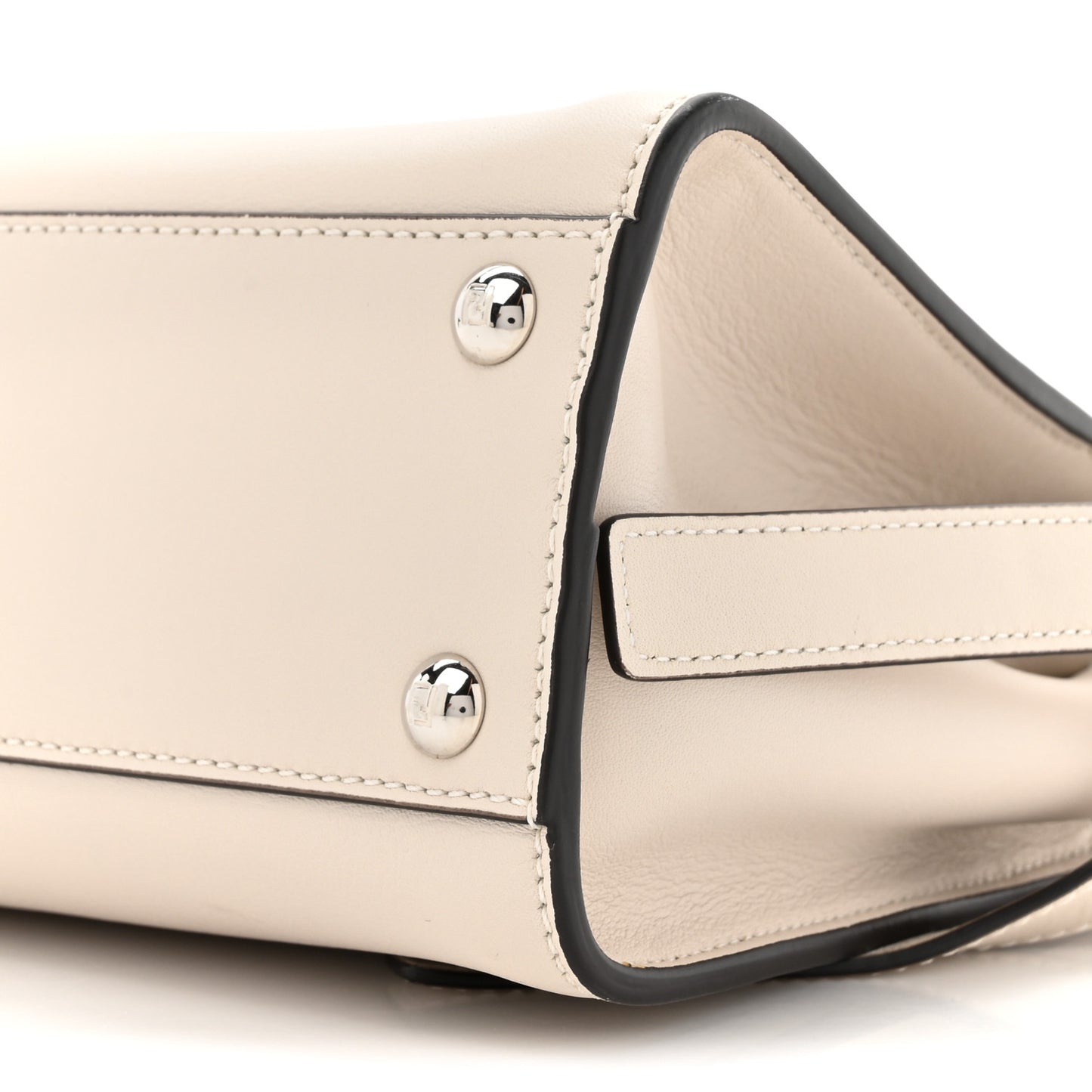 Vitello Seta Shiny Nappa Laces Mini Peekaboo I SEE U Satchel Latte