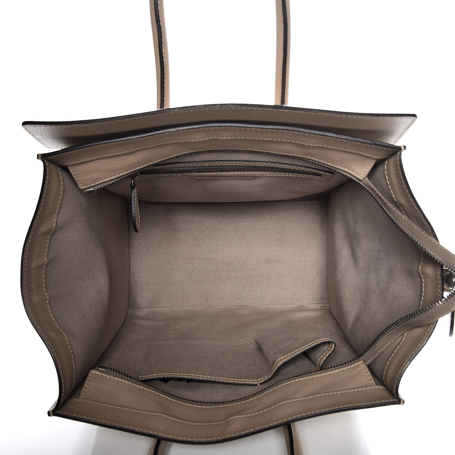 Celine Drummed Calfskin Mini Luggage Dune 5 of 9